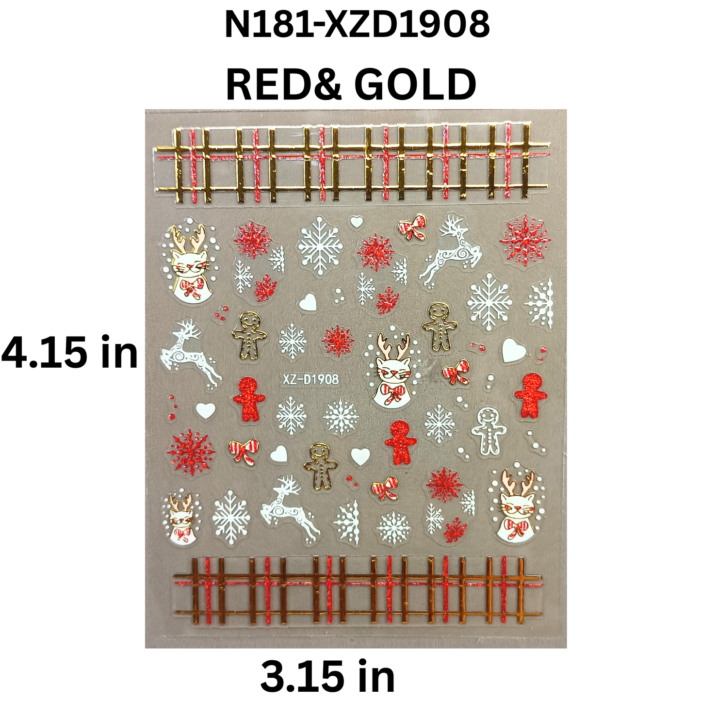 Christmas Nail Decals – Fun Holiday Reindeer Nail Decorations