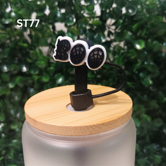 Boo Straw Topper 10mm – Spooky & Fun Drink Straw Decoration for Halloween