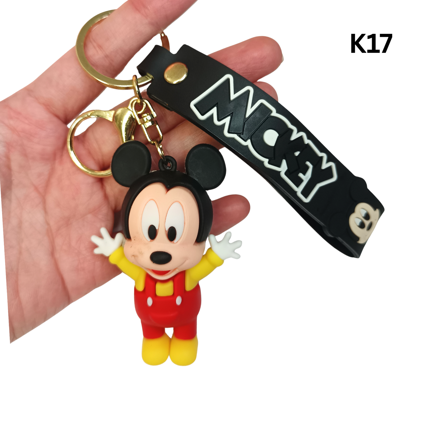 Lovely Red Jumpsuit Mouse Keychain Cute Anime Character Bag Charm Wristlet