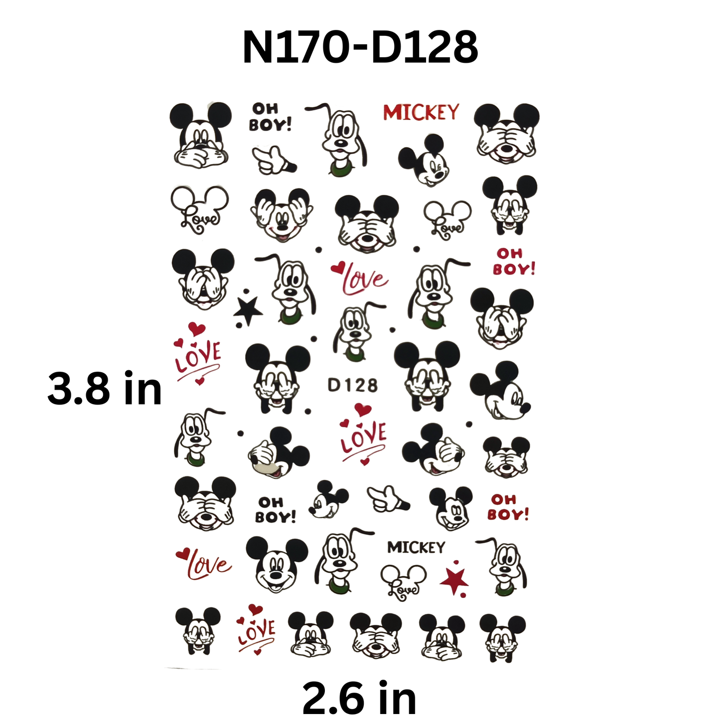 Mickey Minnie Mouse Nail Stickers – Adorable 3D Cartoon Nail Design