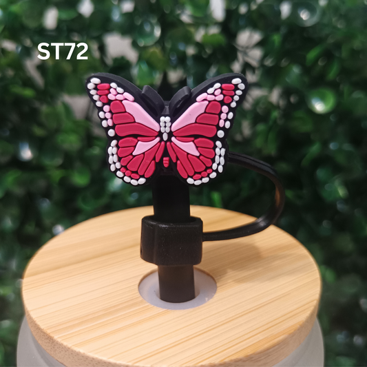 Butterfly Straw Topper 10mm – Cute & Whimsical Drink Straw Decoration