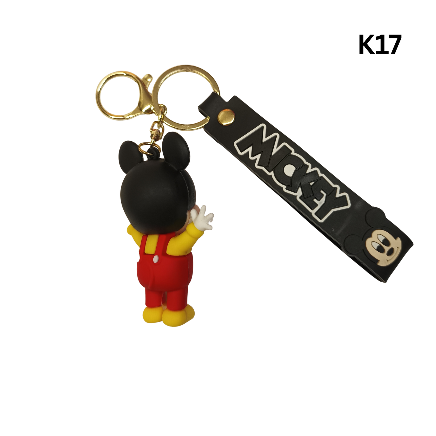 Lovely Red Jumpsuit Mouse Keychain Cute Anime Character Bag Charm Wristlet