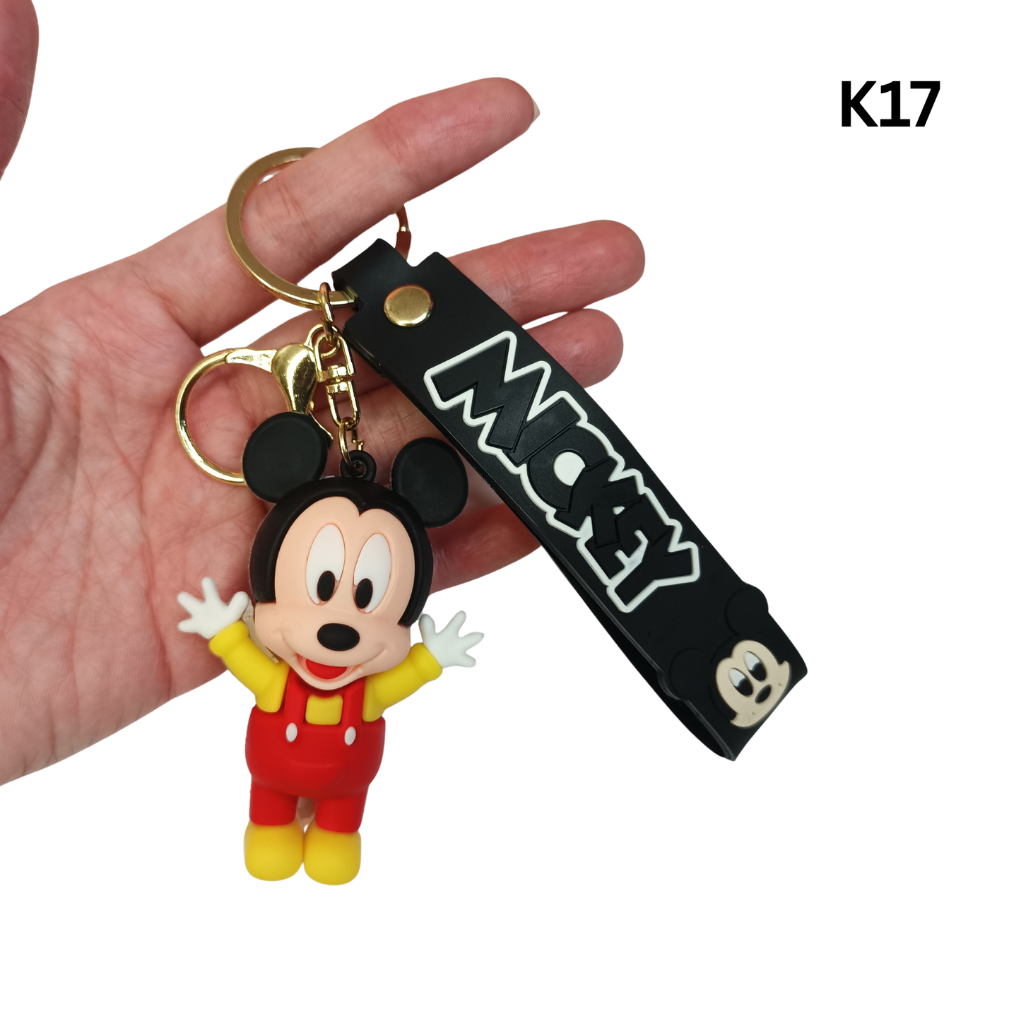 Lovely Red Jumpsuit Mouse Keychain Cute Anime Character Bag Charm Wristlet