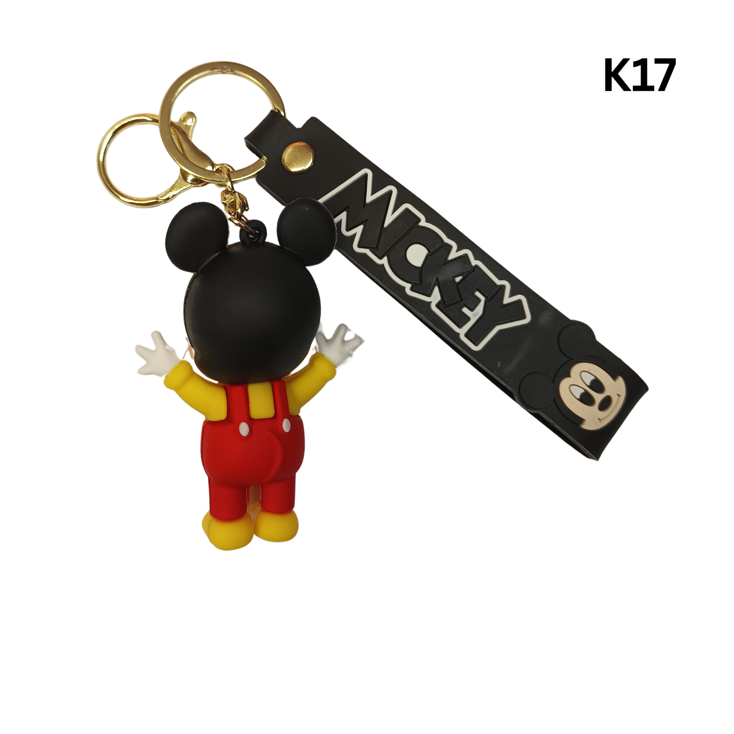 Lovely Red Jumpsuit Mouse Keychain Cute Anime Character Bag Charm Wristlet