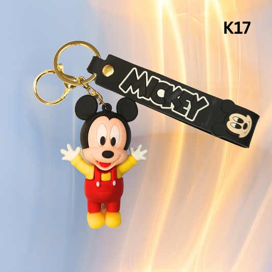 Lovely Red Jumpsuit Mouse Keychain Cute Anime Character Bag Charm Wristlet