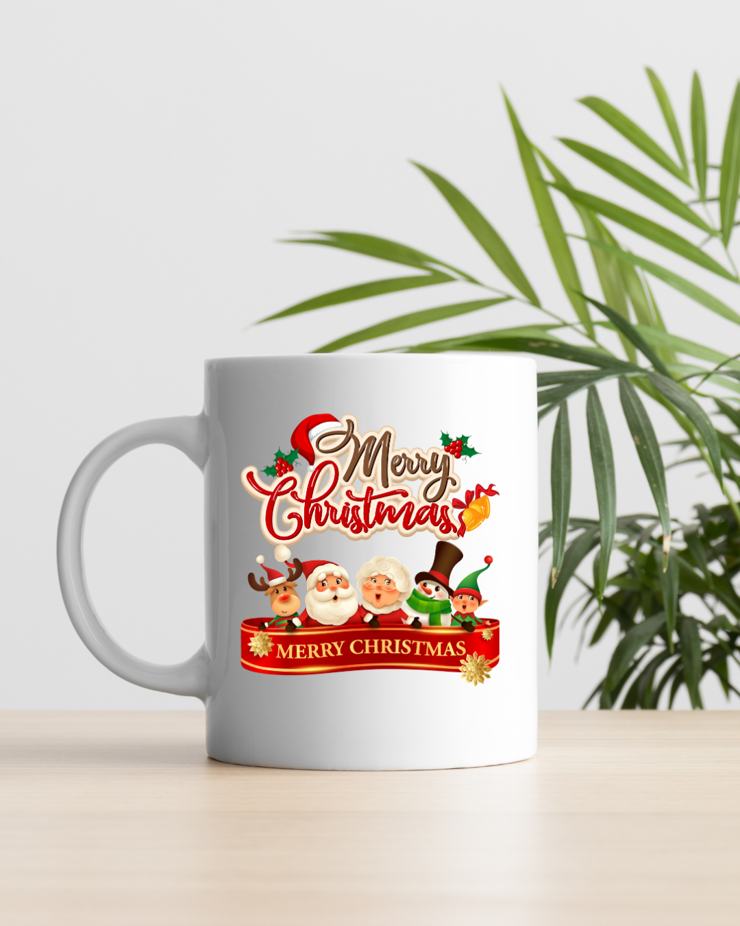 Festive Holiday 12oz Coffee Mug – Ceramic Cup with Optional Coaster