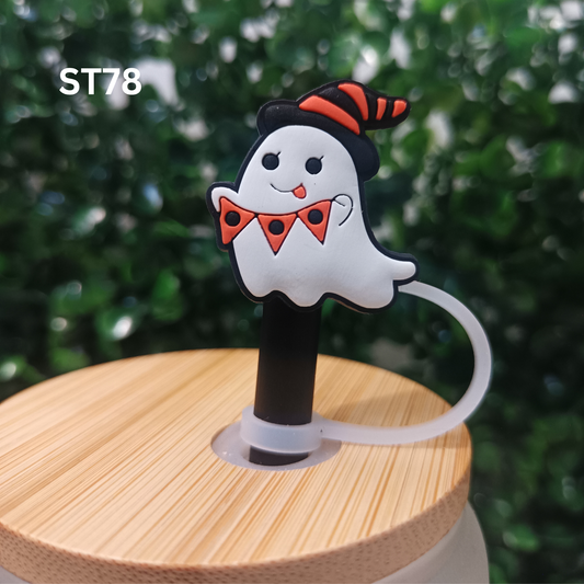 Cute Ghost Straw Topper 8mm – Adorable & Spooky Drink Straw Decoration