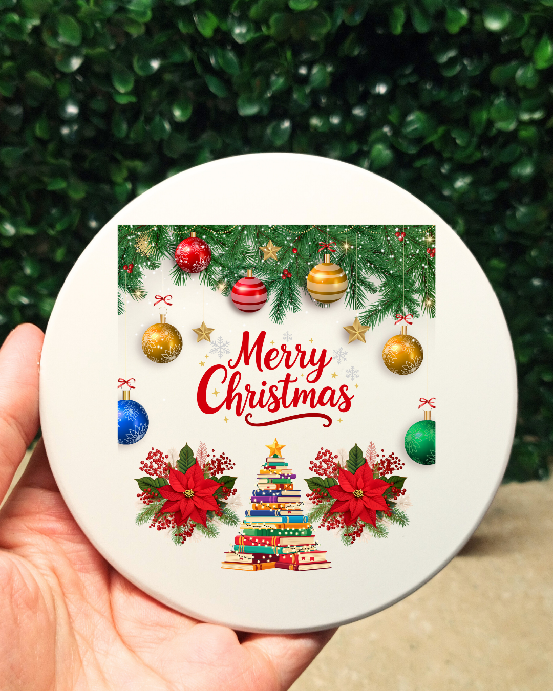 Merry Christmas Ceramic Mug – 12oz Holiday Coffee Cup – Festive Gift