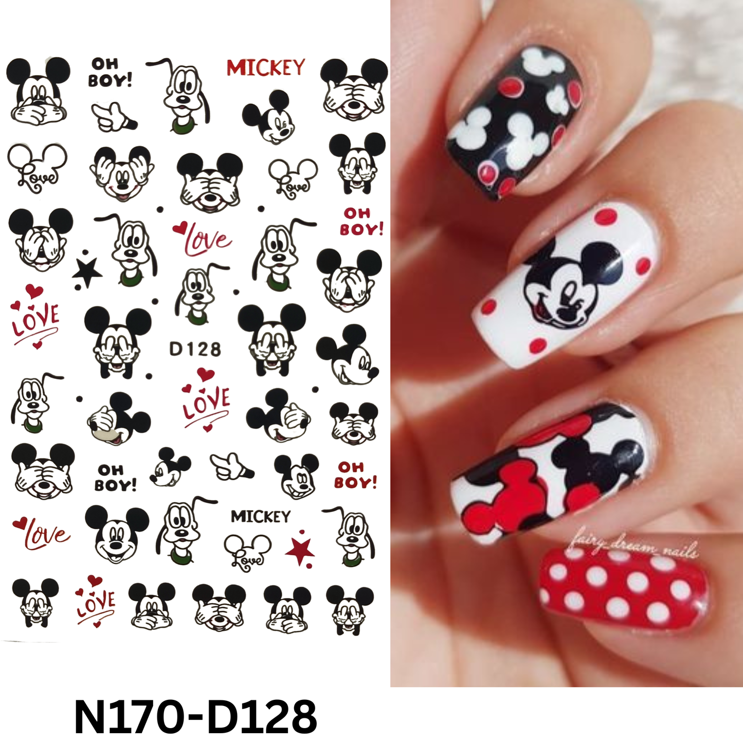 Mickey Minnie Mouse Nail Stickers – Adorable 3D Cartoon Nail Design