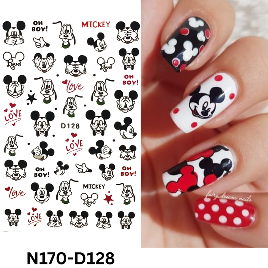 Mickey Minnie Mouse Nail Stickers – Adorable 3D Cartoon Nail Design