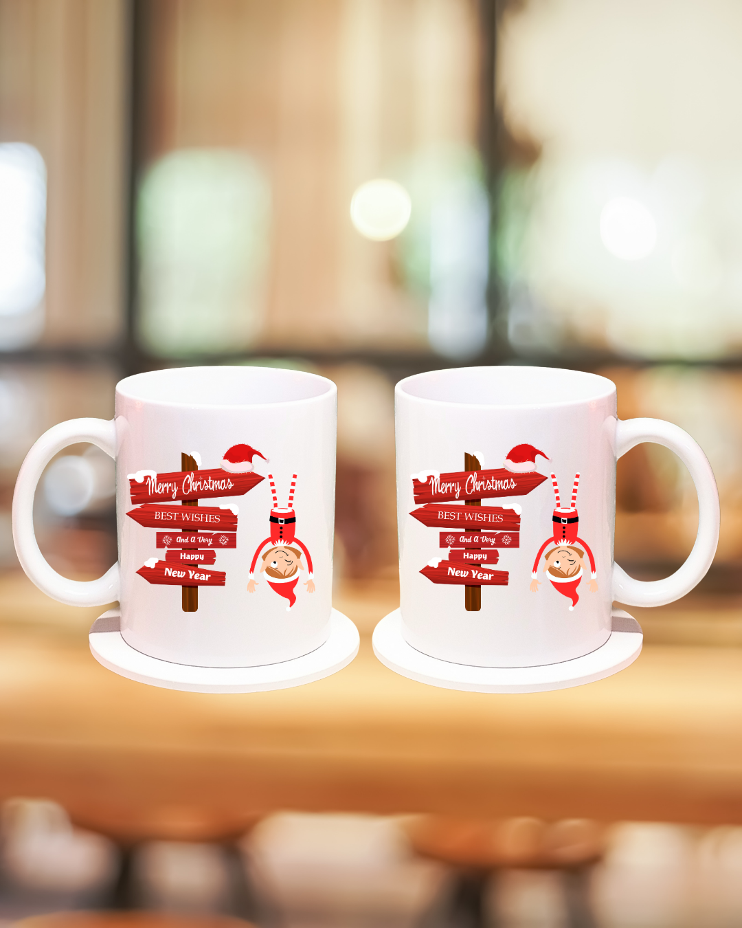 Holiday Ceramic Mug 12oz – Coffee Cup Gift for Christmas