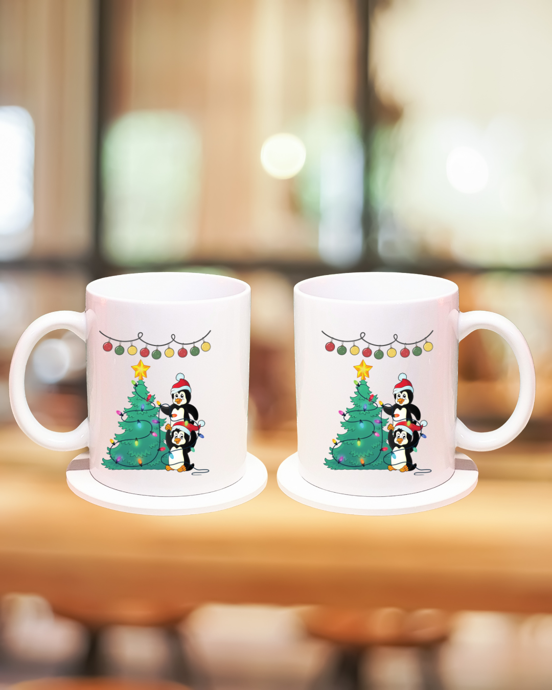 Xmas Ceramic Mug 12oz – Mug Only or Mug + Matching Coaster