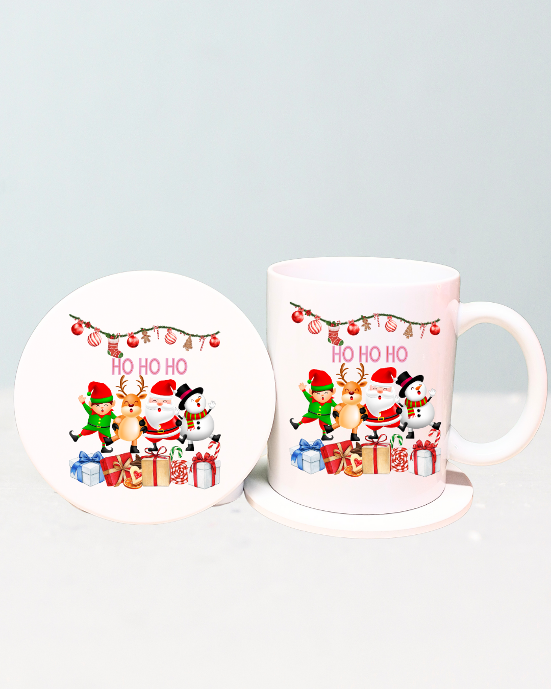 Xmas Ceramic Mug 12oz – Mug Only or Mug + Matching Coaster