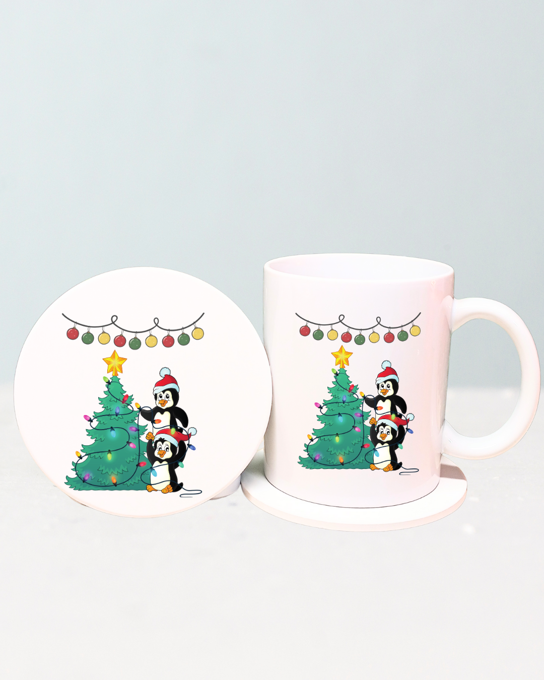 Xmas Ceramic Mug 12oz – Mug Only or Mug + Matching Coaster