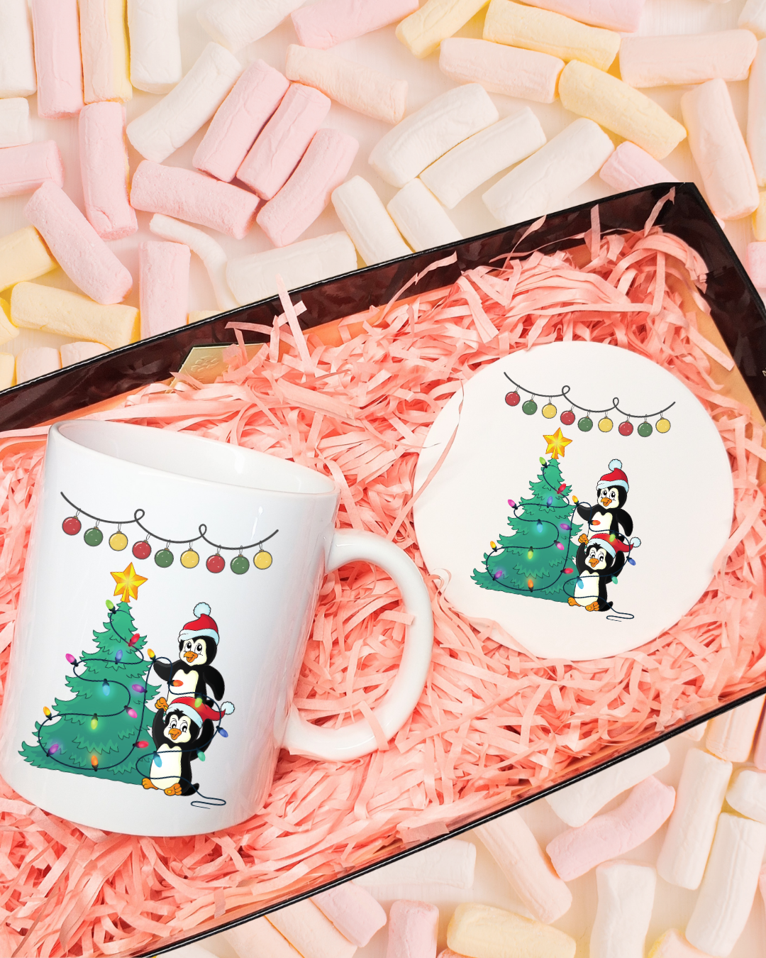 Xmas Ceramic Mug 12oz – Mug Only or Mug + Matching Coaster
