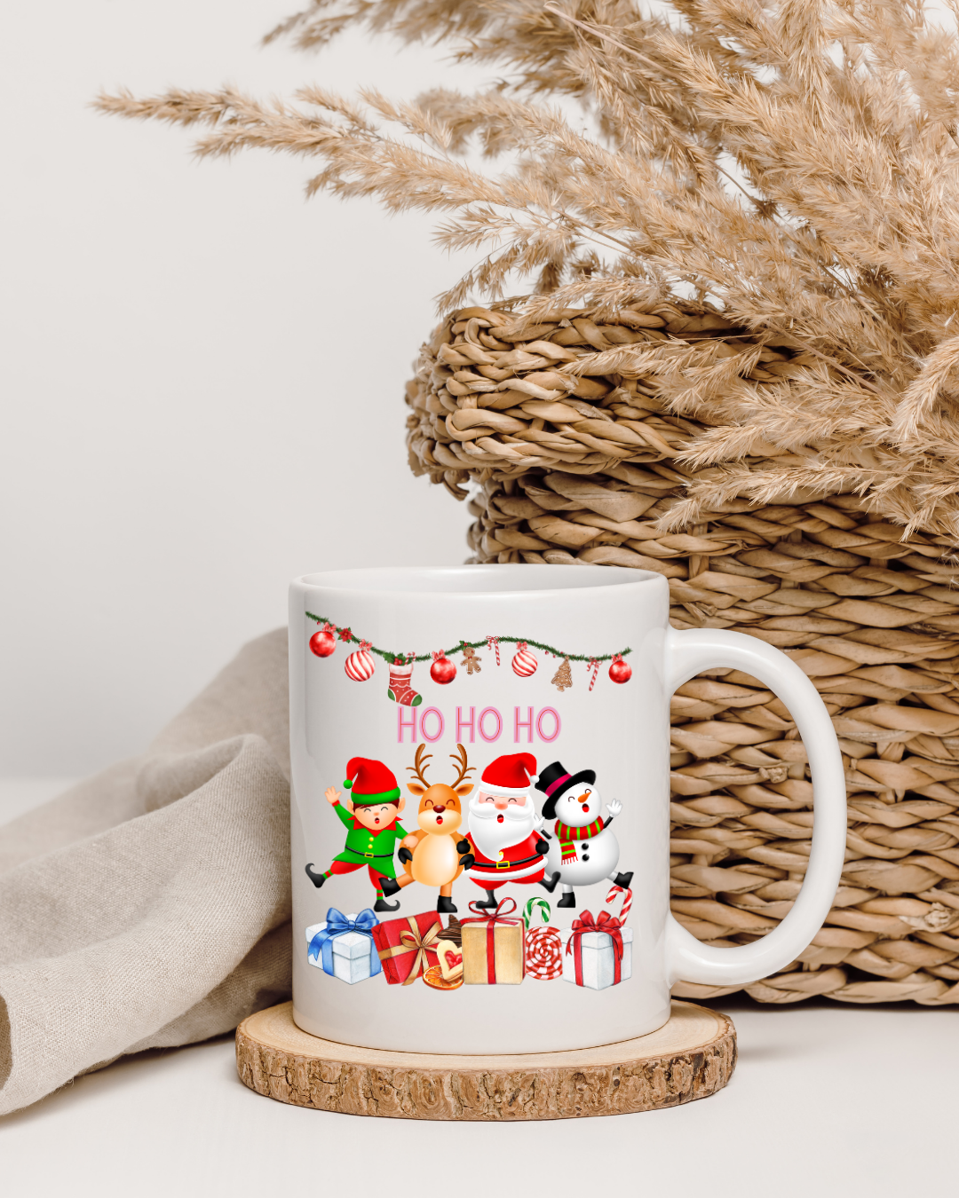 Xmas Ceramic Mug 12oz – Mug Only or Mug + Matching Coaster