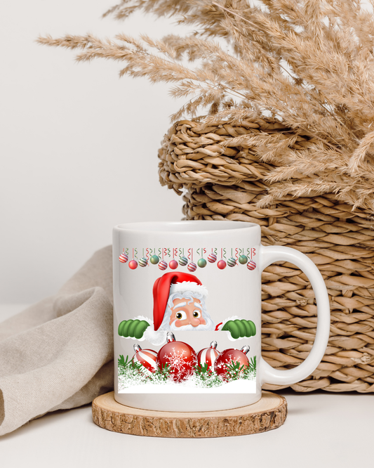 Christmas Mug & Coaster Set – 12oz Ceramic Cup Gift Idea