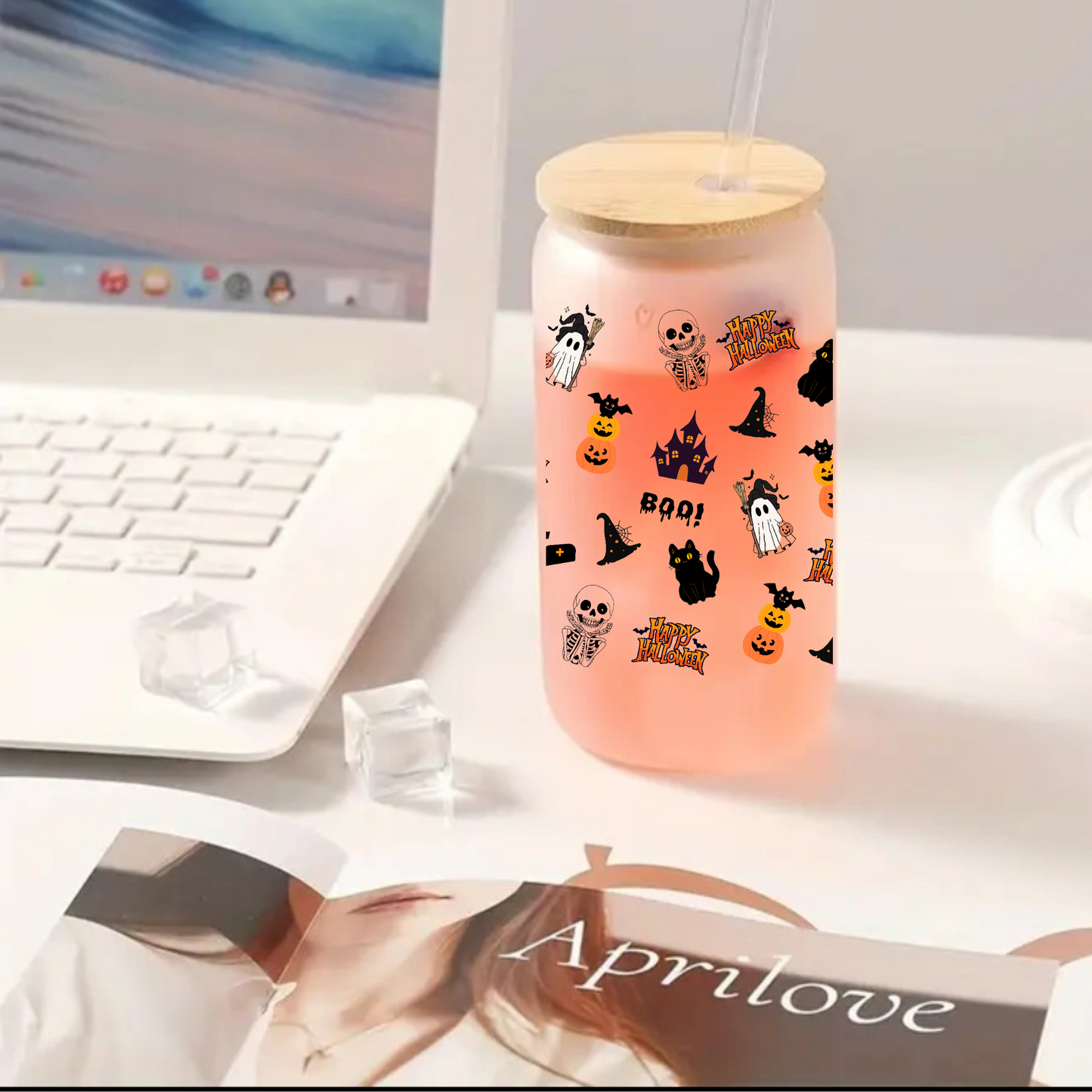 Spooky & Cute Halloween Cup – Ghost “Boo”, Pumpkin, Witch Hat, Black Cat Design