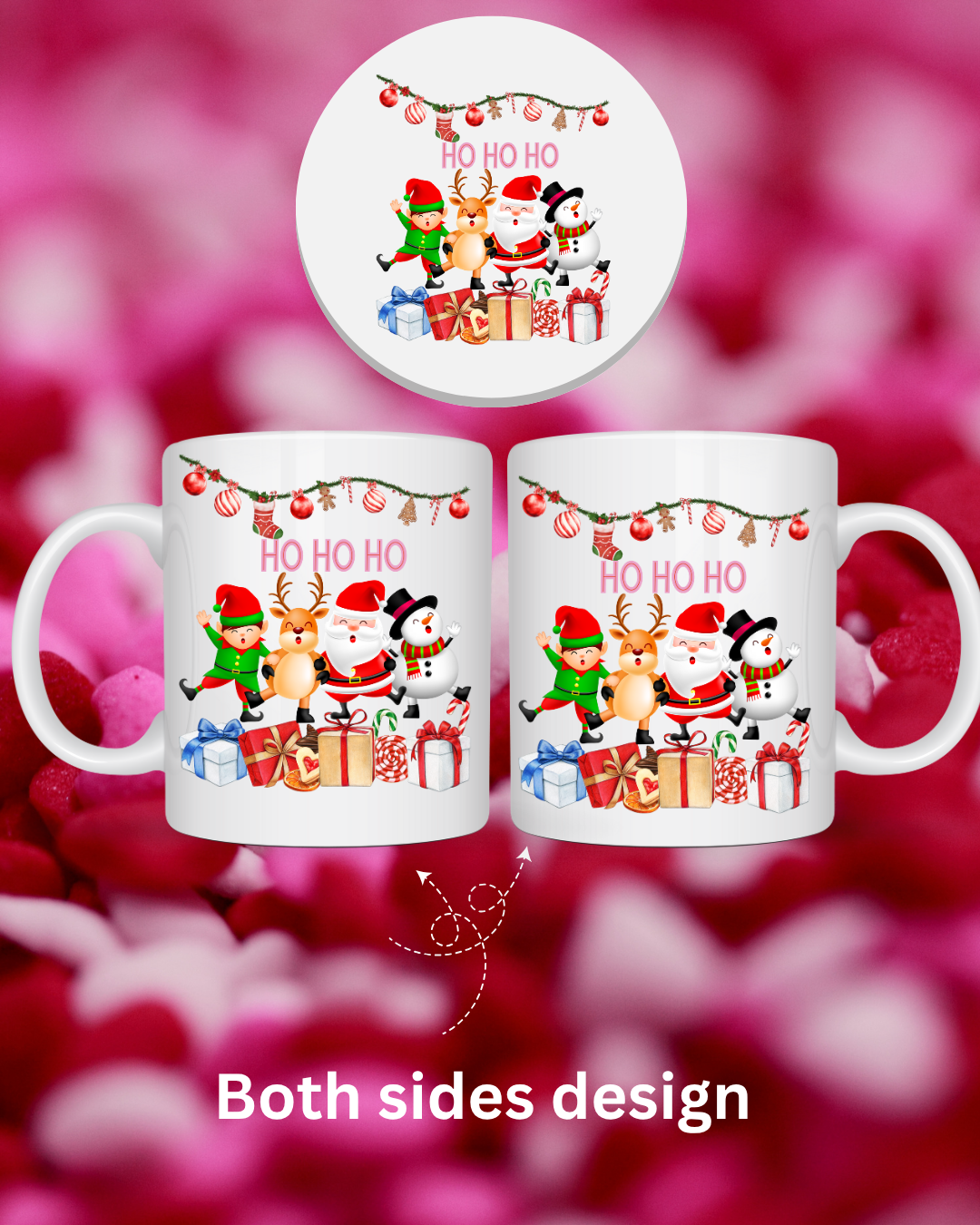 Xmas Ceramic Mug 12oz – Mug Only or Mug + Matching Coaster