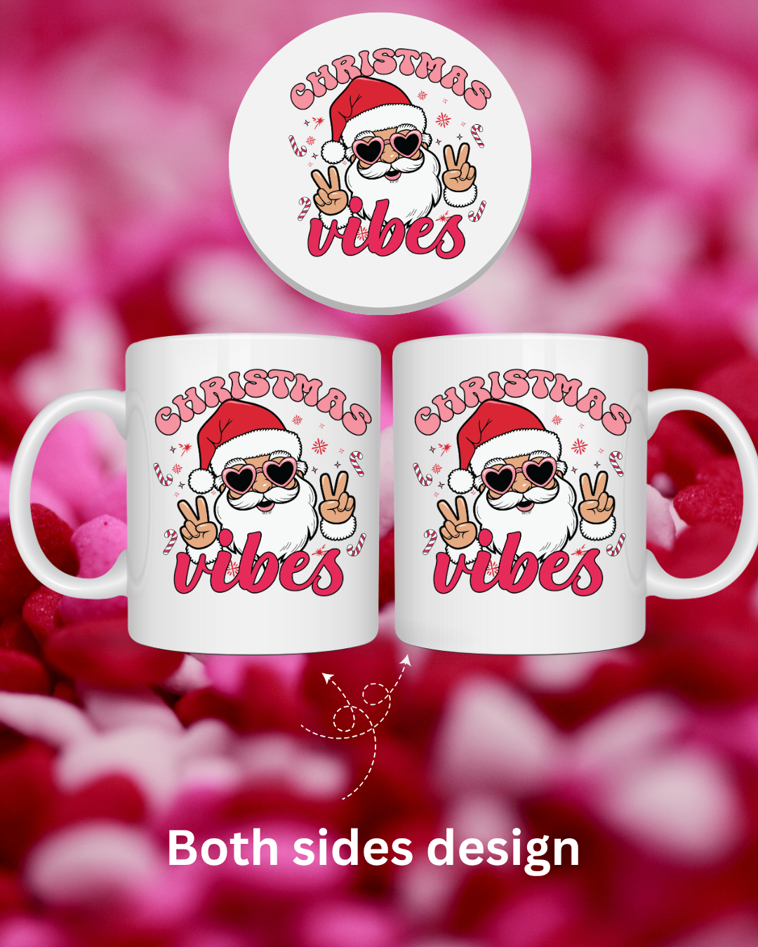 Cute Christmas Mug 12oz – Ceramic Coffee Cup for Holiday Cheer