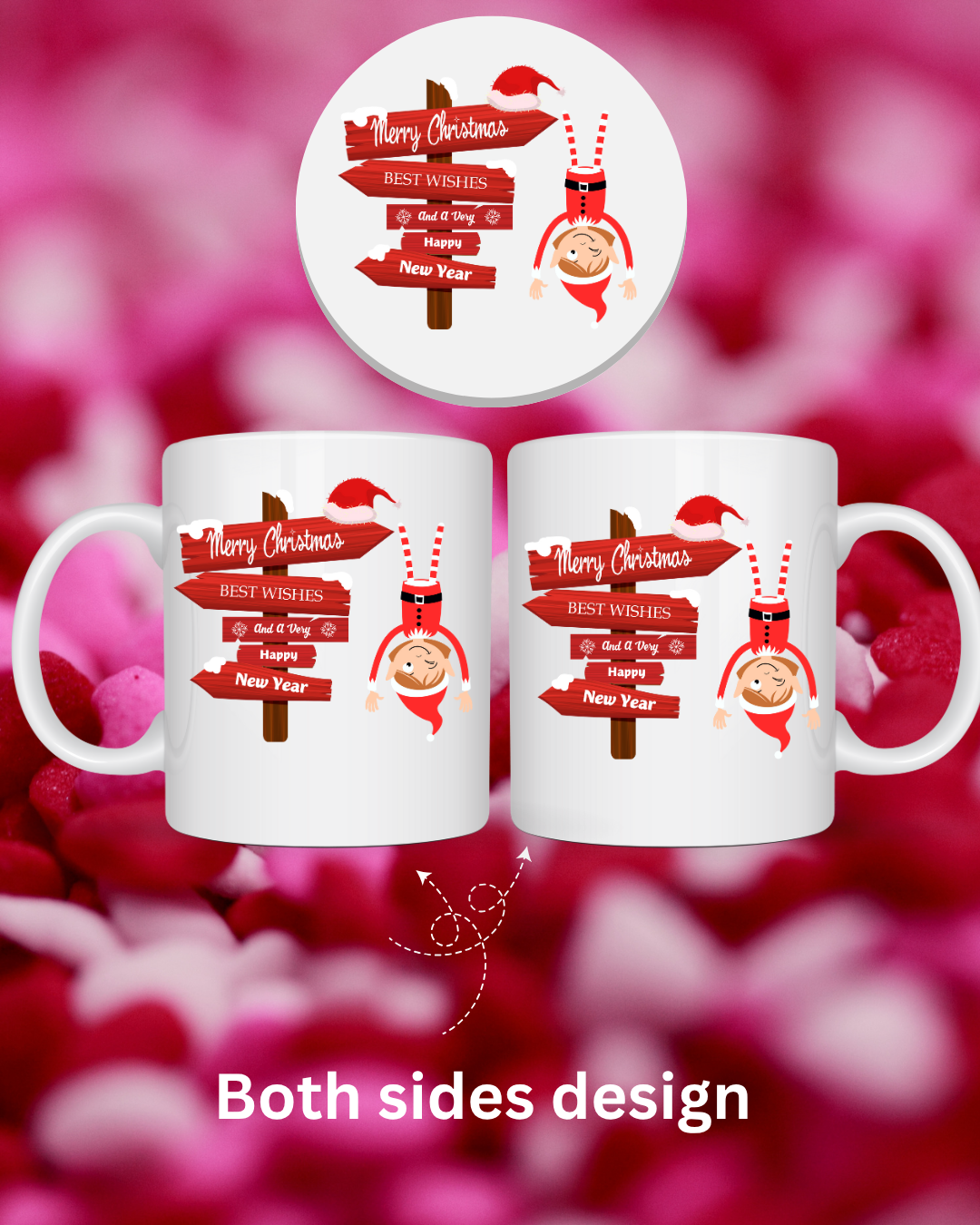 Holiday Ceramic Mug 12oz – Coffee Cup Gift for Christmas