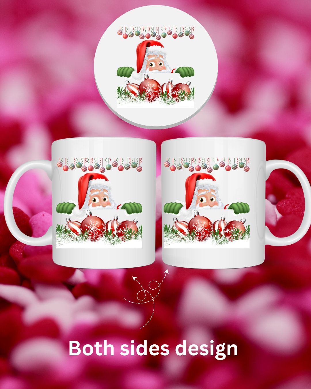 Christmas Mug & Coaster Set – 12oz Ceramic Cup Gift Idea