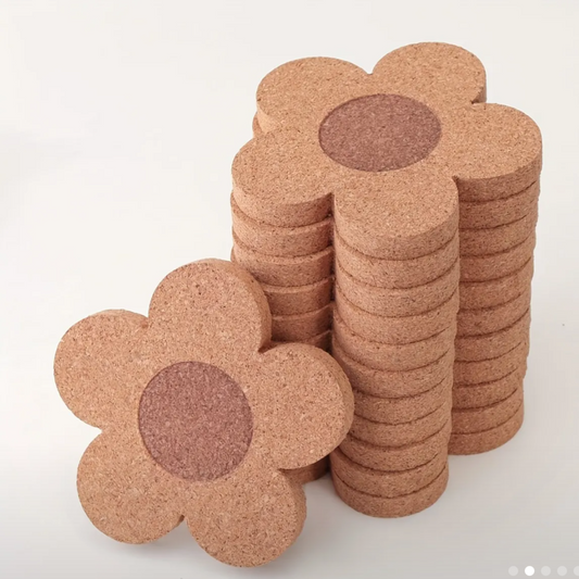 Floral Shape Heat Insulation Mat, Simple Style Solid Color Coasters,  Kitchen Supplies, Car Coaster, Room Decor