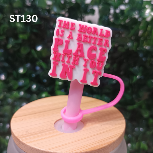 Kindness Message Straw Charm – 10mm – Daily Encouragement
