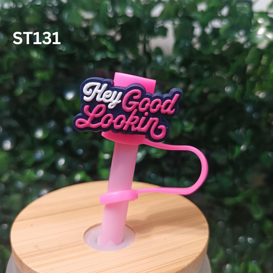 Fun Drink Accessory – Hey Good Looking – Reusable 10mm Straw Topper