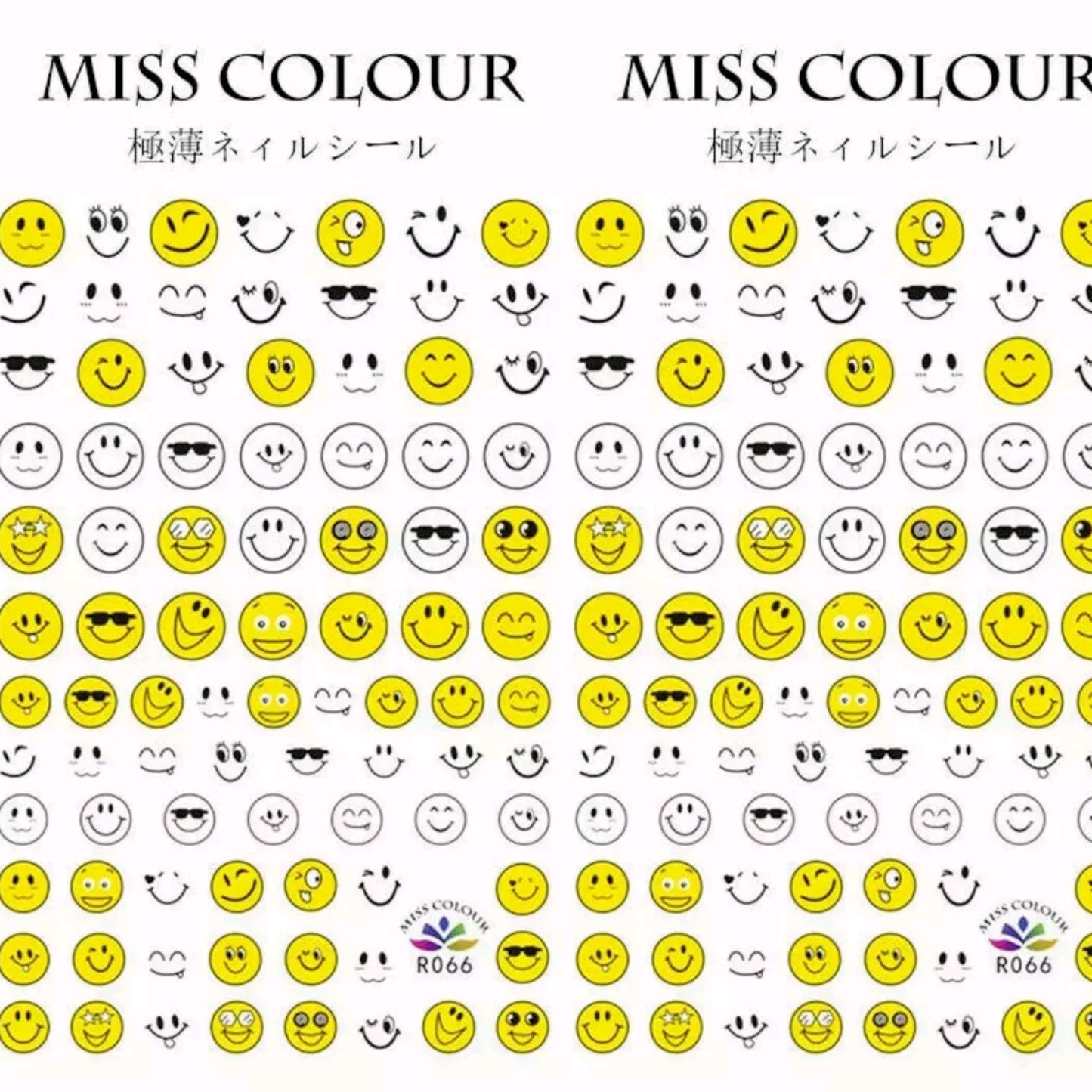 Nail Art 3D Decal Smile Stickers Yellow White Smiles, Tools Nail Decoration Accessories