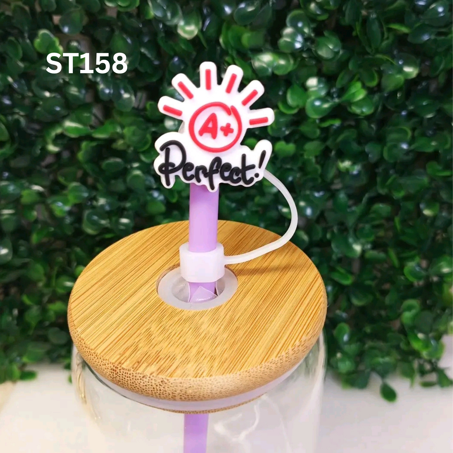 Teacher & School Theme Straw Topper – 8MM Silicone Accessory