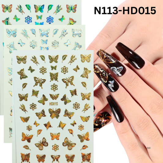 Butterfly Nail Stickers Holographic – DIY Nail Art & Salon Design