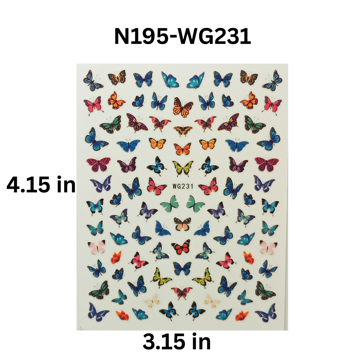 Spring Butterfly Nail Decals 3D Colorful Nail Stickers DIY Manicure