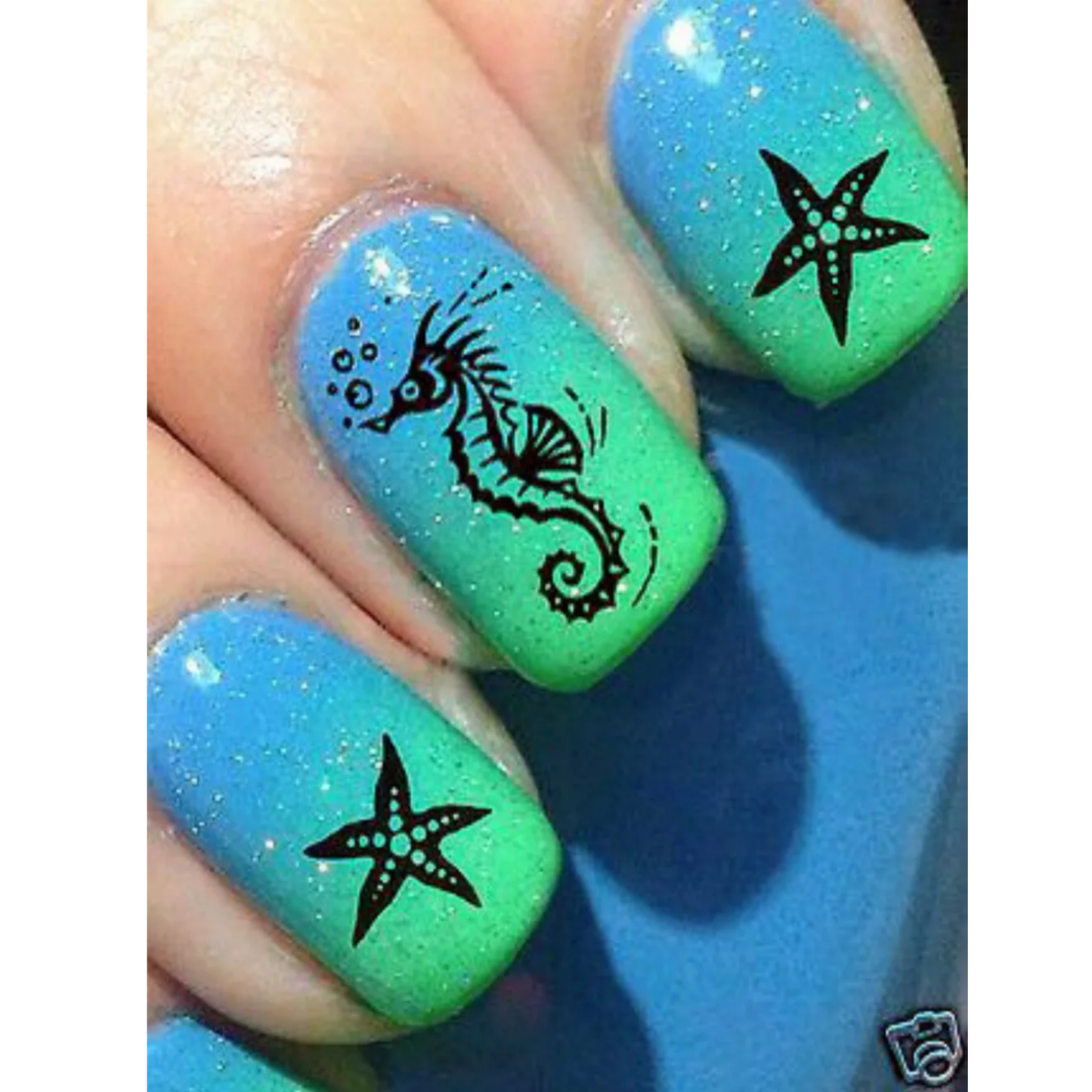 Sea Love  Nails 3D Sticker Nail Art Sticker Acrylic, Dipping, Gel X, Gel Manicure Pedicure