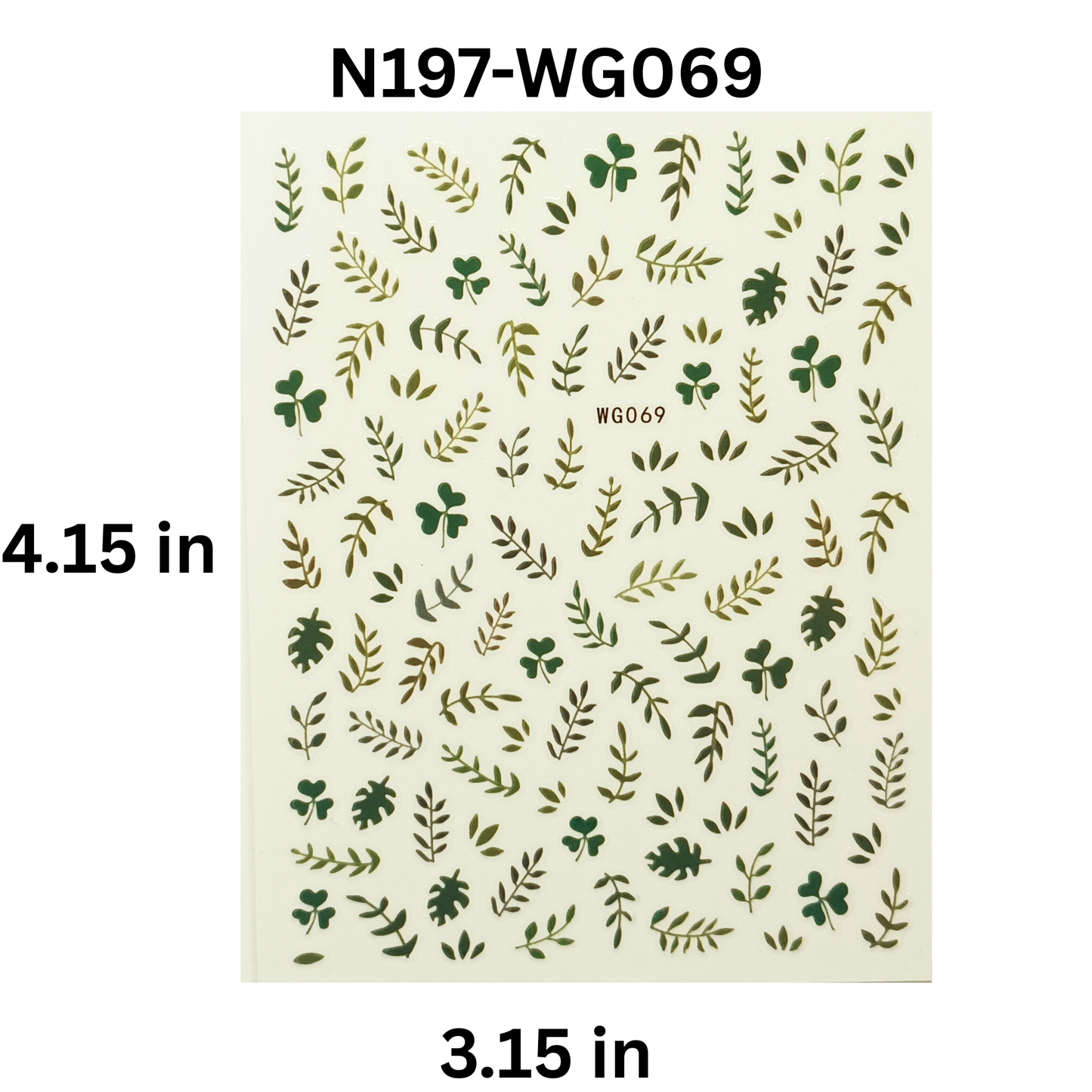 Floral Leaf Nail Stickers 3D Flower & Leaf Nail Decals DIY Nail Art