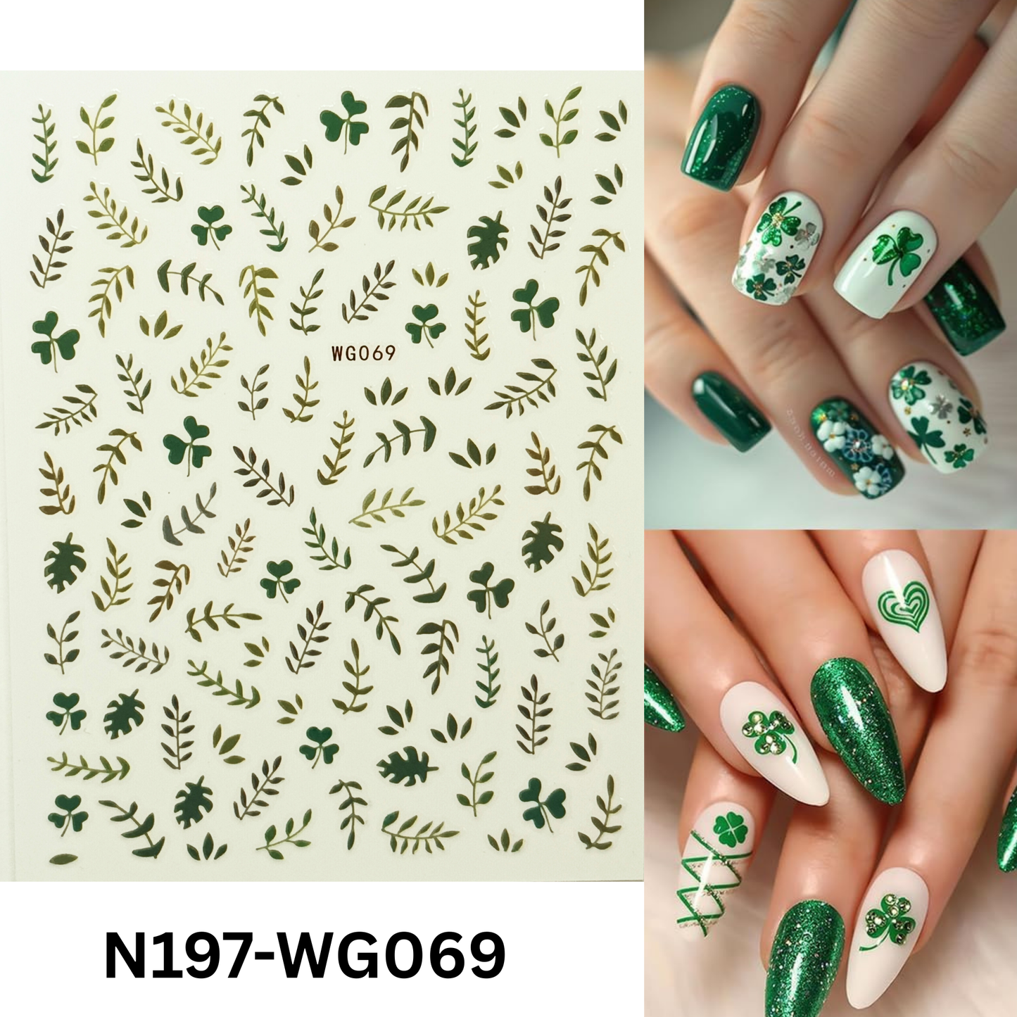 Floral Leaf Nail Stickers 3D Flower & Leaf Nail Decals DIY Nail Art