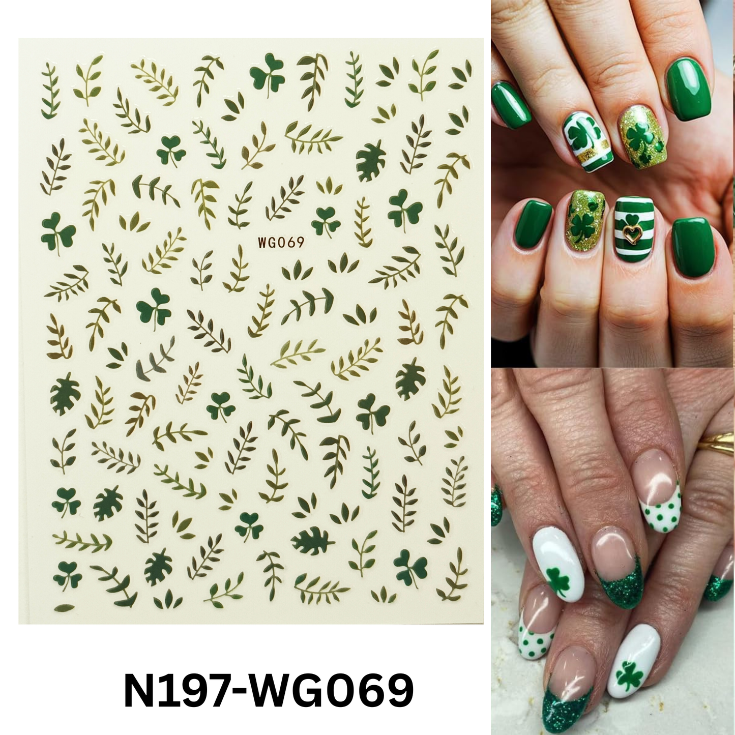 Floral Leaf Nail Stickers 3D Flower & Leaf Nail Decals DIY Nail Art