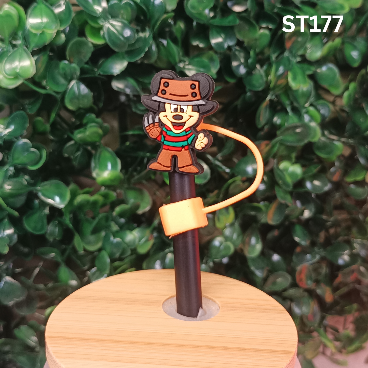 Funny  Mouse Costume Straw Topper – 10mm Tumbler Accessory