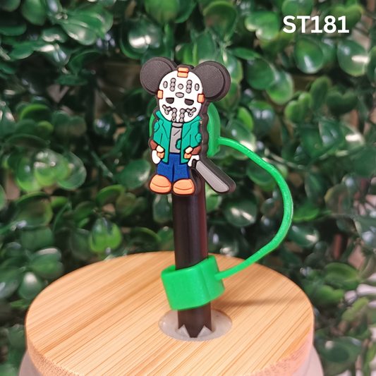 Horror Style Mouse Straw Topper | 10mm Silicone Straw Cover