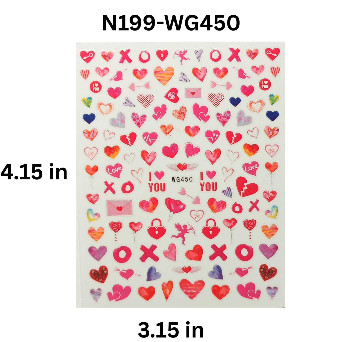 Valentine Nail Stickers 3D Floral Nail Art Decals Romantic Design