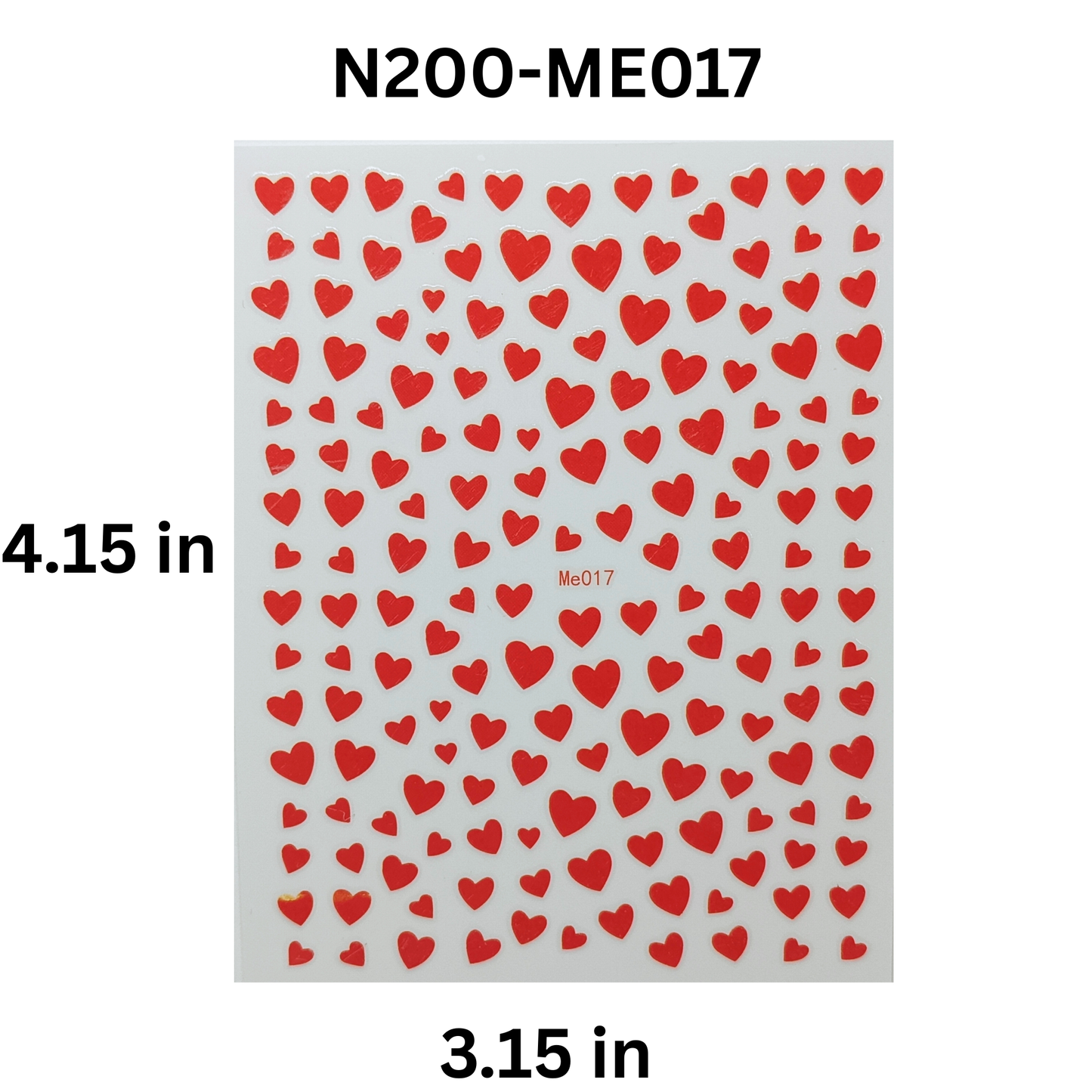 Valentine Heart Nail Stickers 3D Love Nail Art Decals