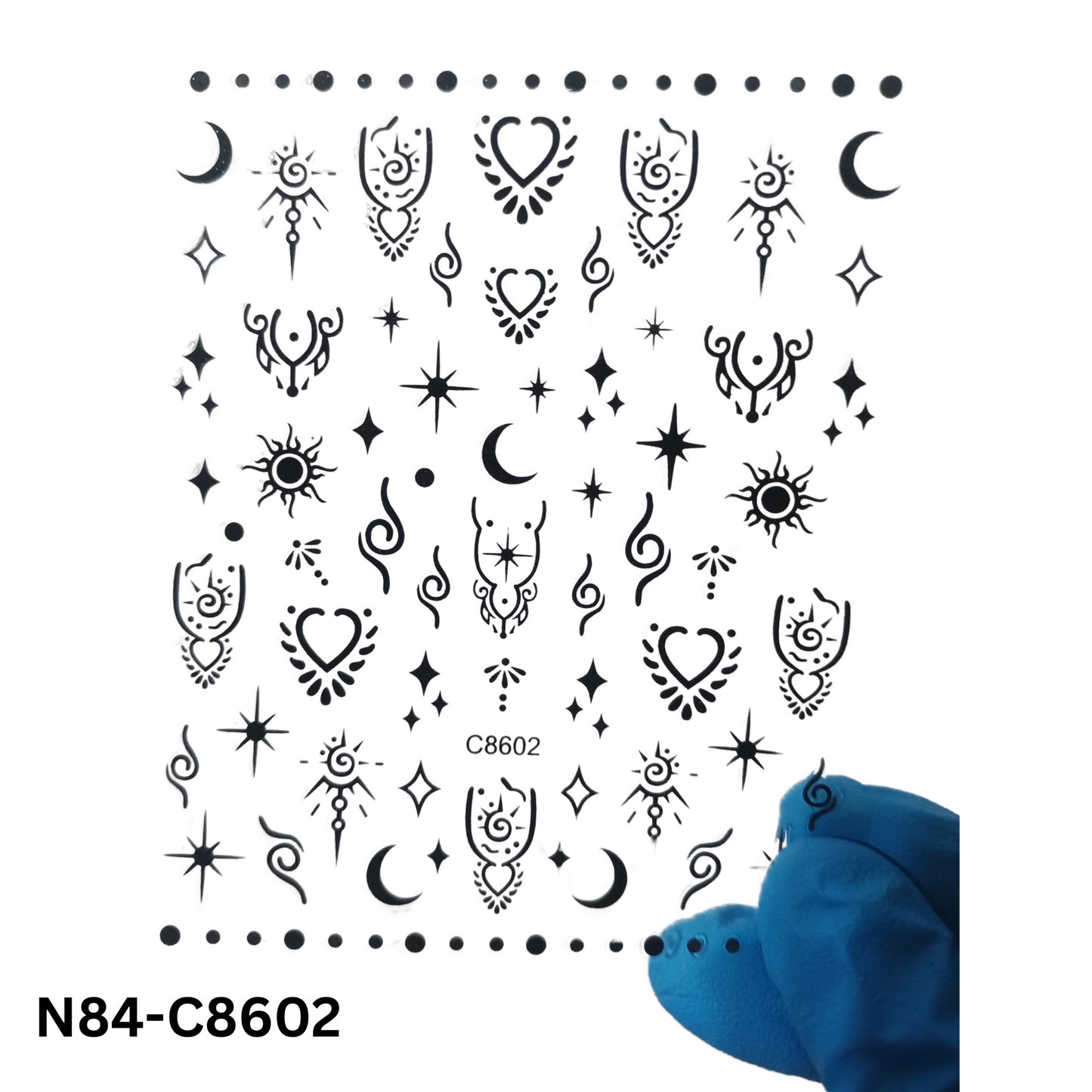 3D Star Moon Sun Self-Adhesive Glitter Nail Art Stickers, Galaxy Nail Sticker, Nail Art Designs