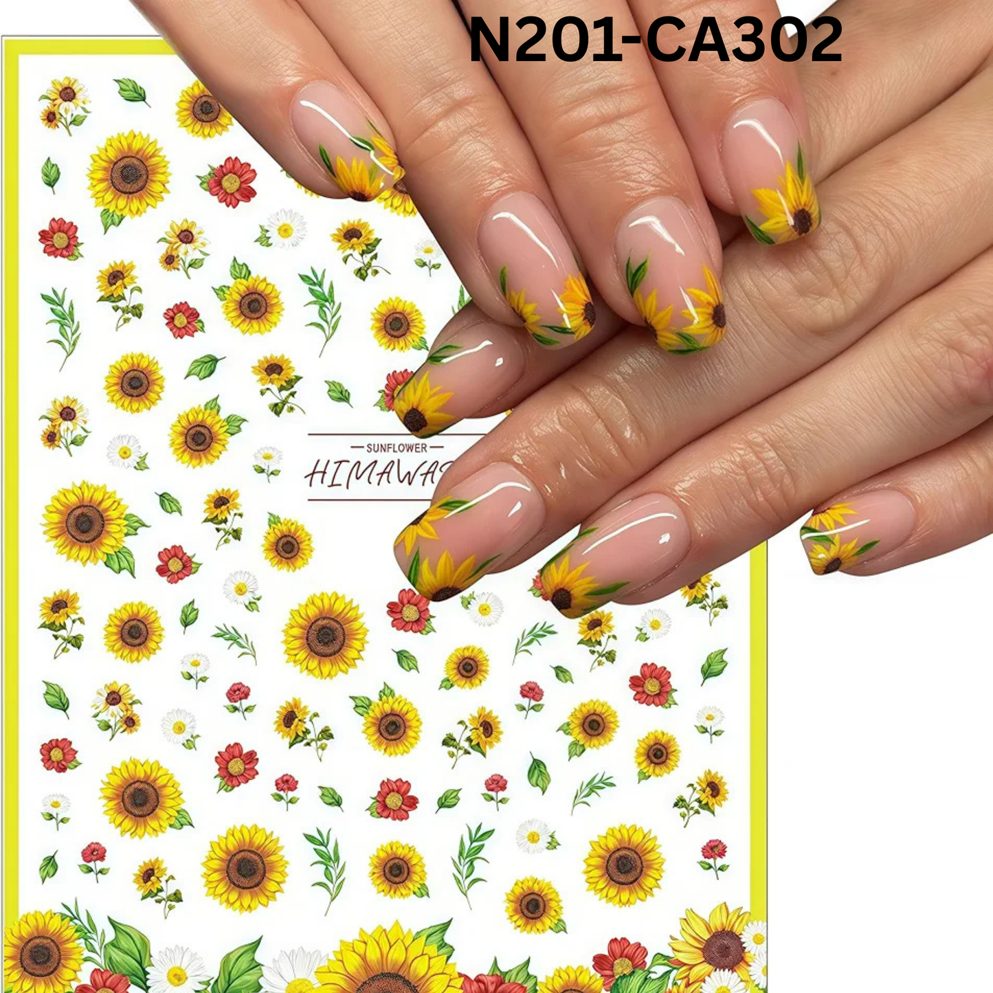 Sunflower Nail Stickers – 3D Sunflower Nail Art Decals 🌻
