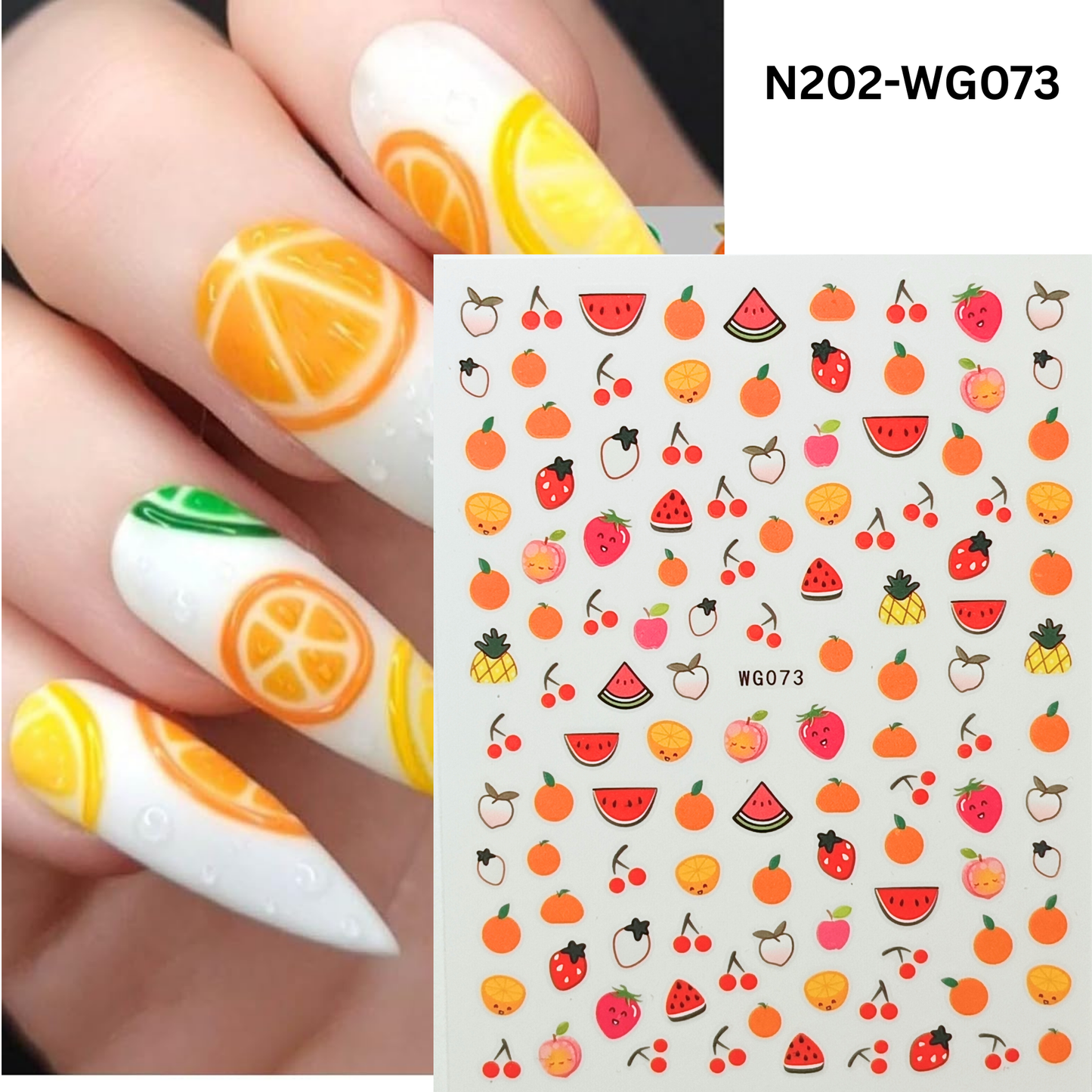 Fruit Nail Stickers – 3D Fruit Nail Art Decals 🍉🍓