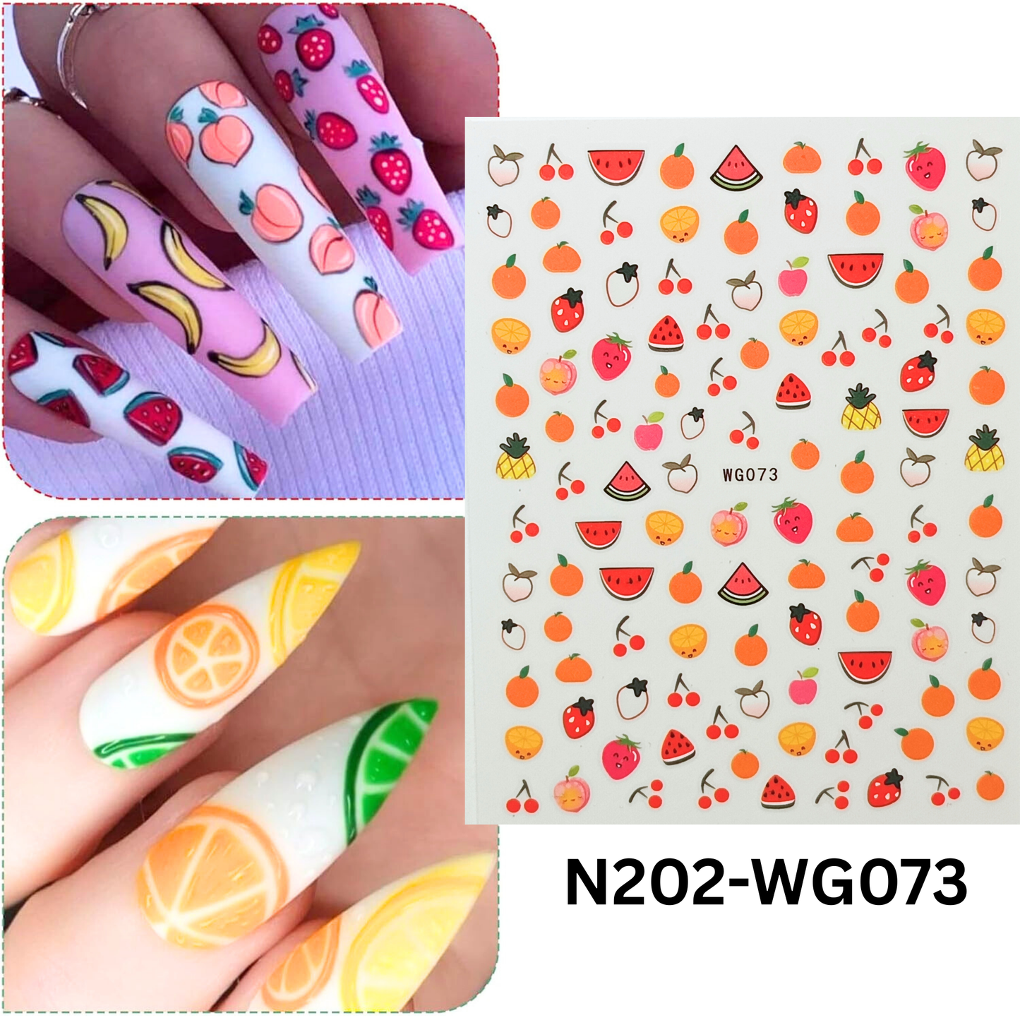 Fruit Nail Stickers – 3D Fruit Nail Art Decals 🍉🍓