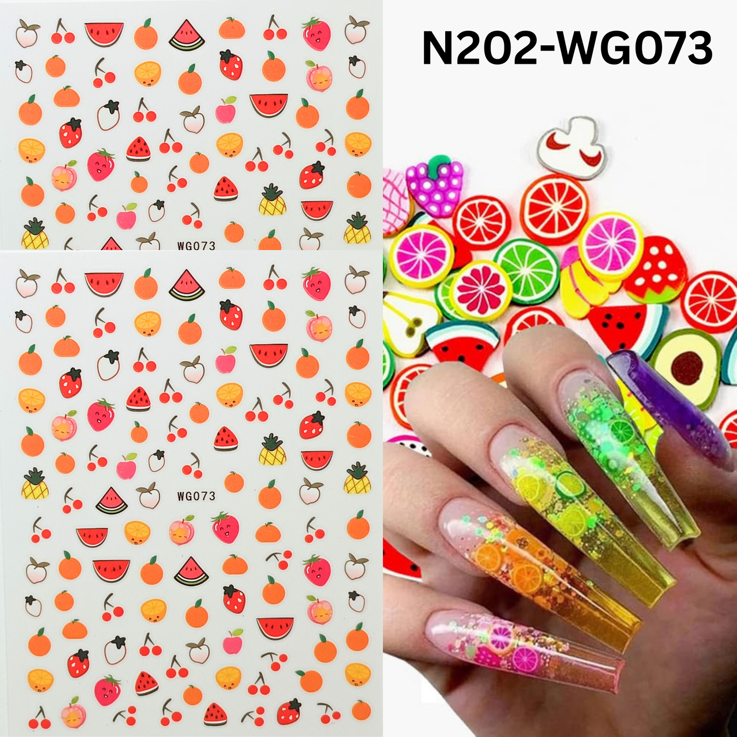 Fruit Nail Stickers – 3D Fruit Nail Art Decals 🍉🍓