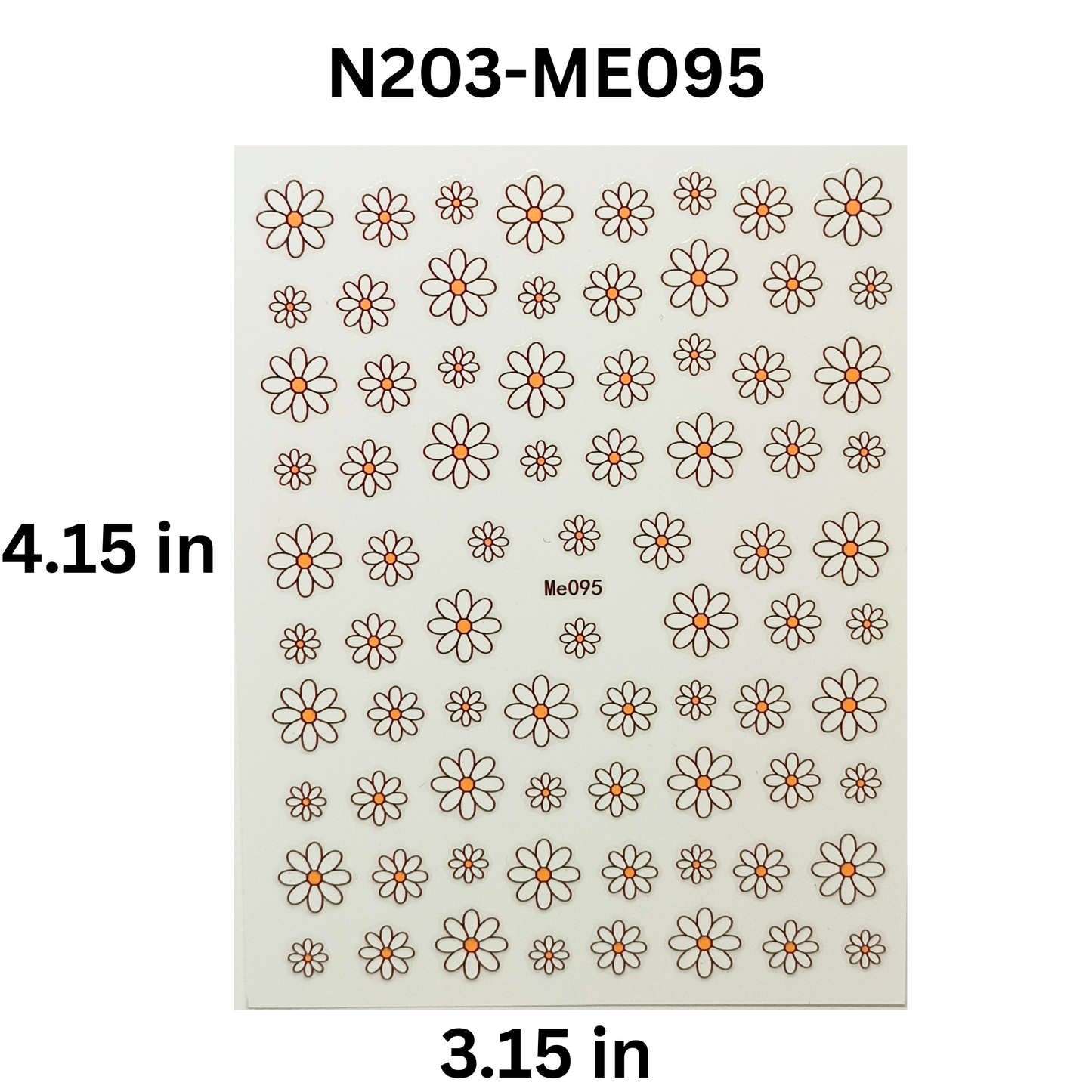 Daisy Nail Stickers – 3D Floral Nail Art Decals