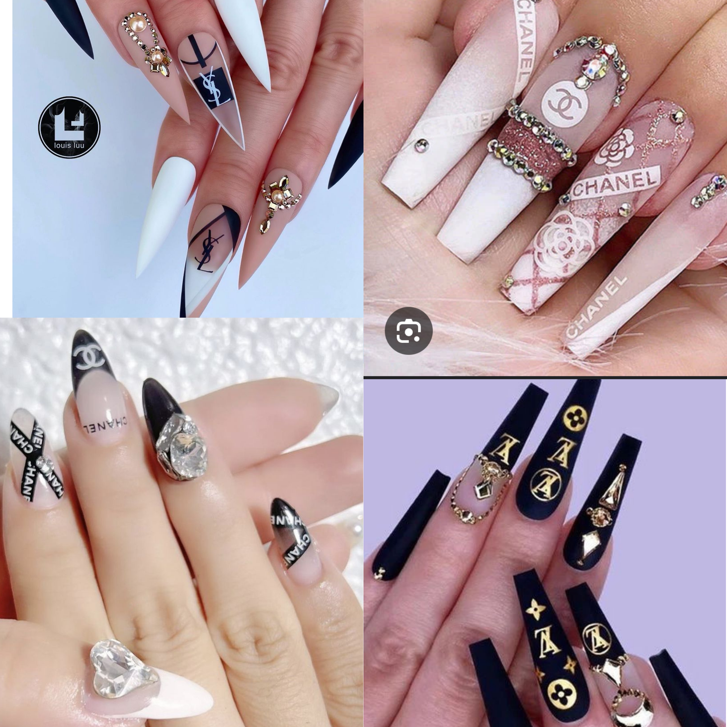 Gold And Silver with Multi Design 3D Sticker,Nail Art Sticker Acrylic, Dipping, Gel X, Gel Manicure Pedicure