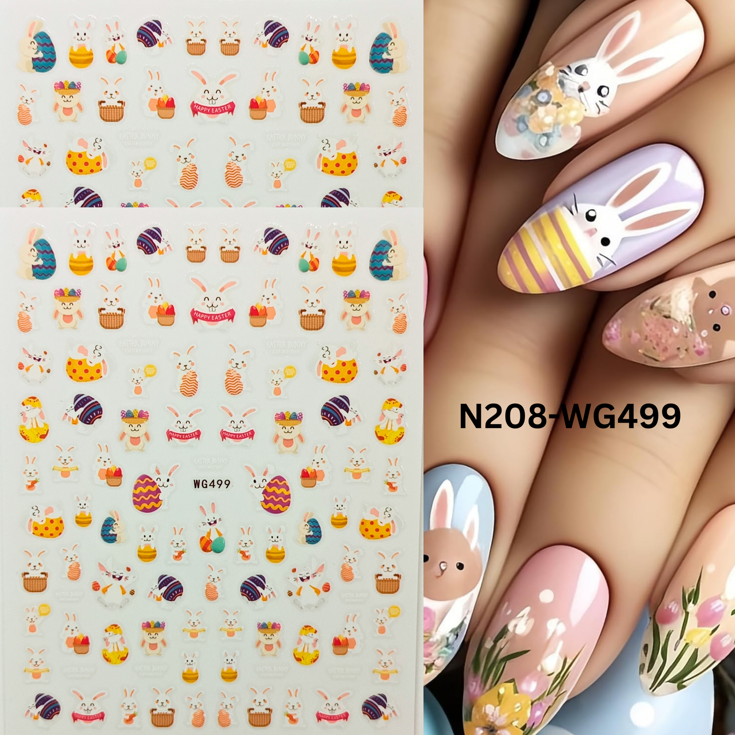 Easter Nail Stickers – 3D Spring & Holiday Nail Art Decals