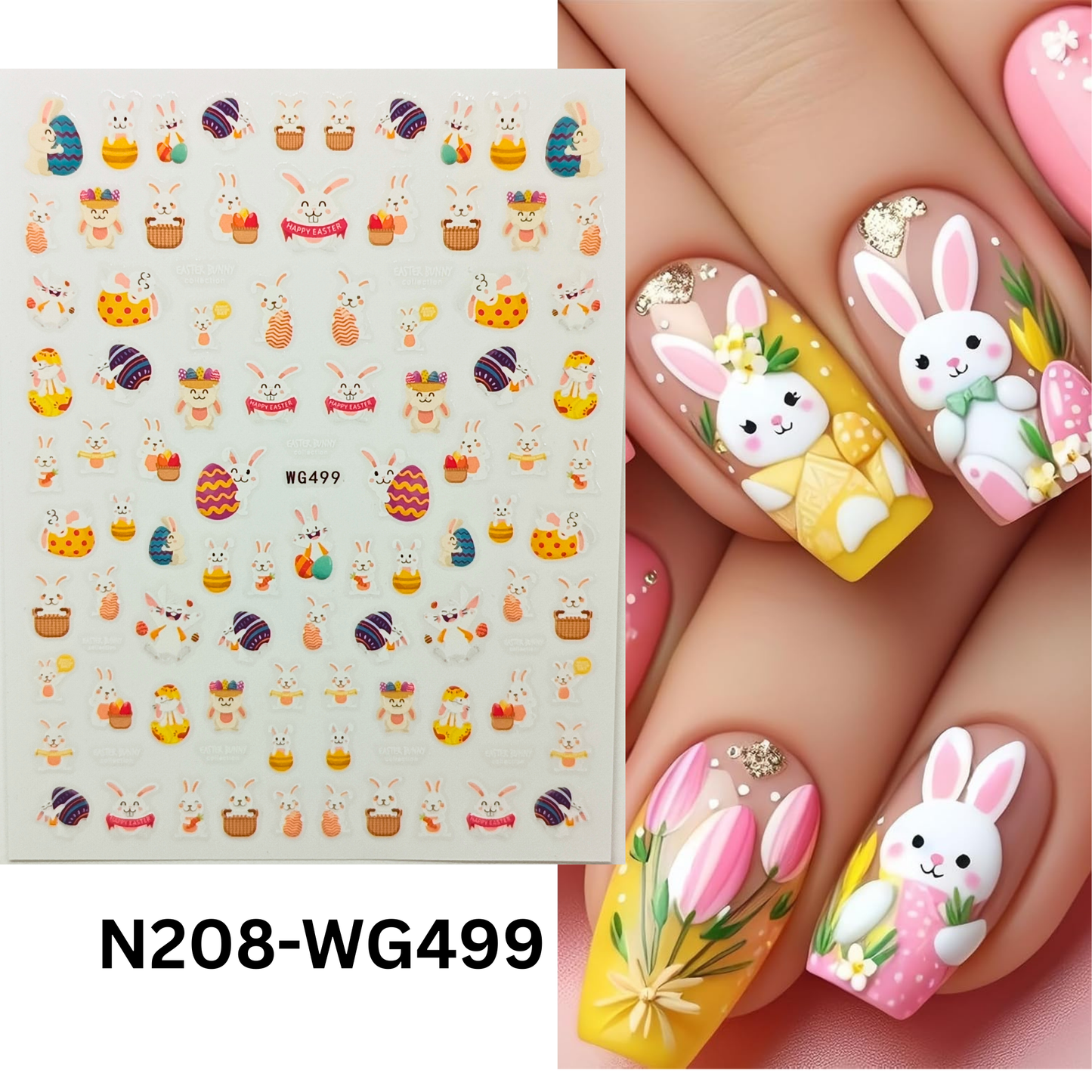 Easter Nail Stickers – 3D Spring & Holiday Nail Art Decals